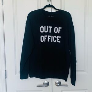 The Shop Forward “Out of Office” black sweatshirt